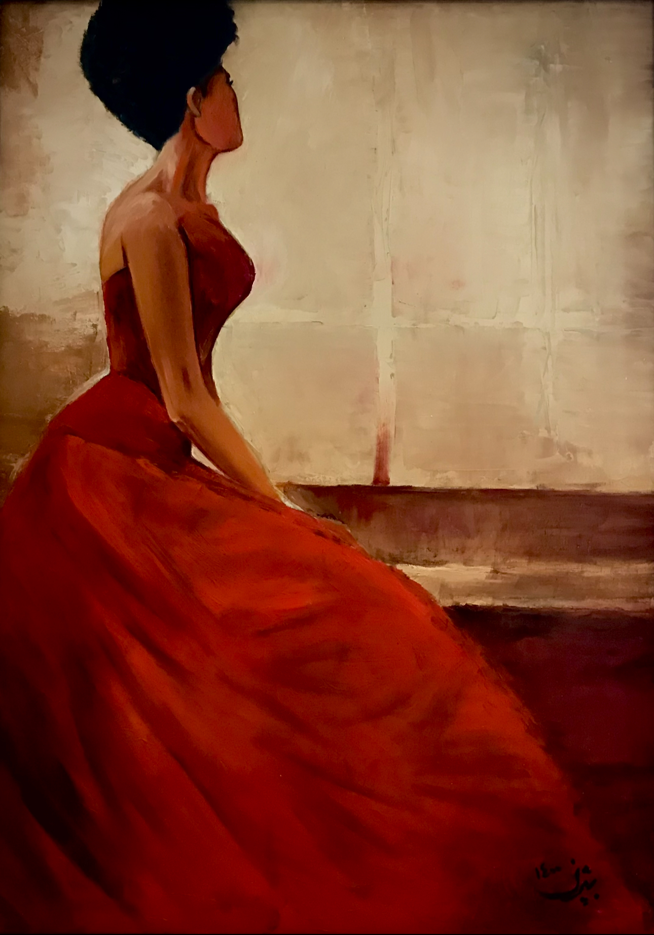 <p>
	<span style="caret-color: rgb(54, 77, 89); color: rgb(54, 77, 89); font-family: &quot;Open Sans&quot;, system-ui, -apple-system, &quot;Segoe UI&quot;, Roboto, &quot;Helvetica Neue&quot;, Arial, &quot;Noto Sans&quot;, &quot;Liberation Sans&quot;, sans-serif, &quot;Apple Color Emoji&quot;, &quot;Segoe UI Emoji&quot;, &quot;Segoe UI Symbol&quot;, &quot;Noto Color Emoji&quot;; font-size: 16px; -webkit-tap-highlight-color: rgba(0, 0, 0, 0); -webkit-text-size-adjust: 100%;">Year: 2020</span></p>
<p>
	<span style="box-sizing: border-box; caret-color: rgb(54, 77, 89); color: rgb(54, 77, 89); font-family: &quot;Open Sans&quot;, system-ui, -apple-system, &quot;Segoe UI&quot;, Roboto, &quot;Helvetica Neue&quot;, Arial, &quot;Noto Sans&quot;, &quot;Liberation Sans&quot;, sans-serif, &quot;Apple Color Emoji&quot;, &quot;Segoe UI Emoji&quot;, &quot;Segoe UI Symbol&quot;, &quot;Noto Color Emoji&quot;; font-size: 16px; -webkit-tap-highlight-color: rgba(0, 0, 0, 0); -webkit-text-size-adjust: 100%;">Dimensions: 60&times; 70 cm</span><br style="box-sizing: border-box; caret-color: rgb(54, 77, 89); color: rgb(54, 77, 89); font-family: &quot;Open Sans&quot;, system-ui, -apple-system, &quot;Segoe UI&quot;, Roboto, &quot;Helvetica Neue&quot;, Arial, &quot;Noto Sans&quot;, &quot;Liberation Sans&quot;, sans-serif, &quot;Apple Color Emoji&quot;, &quot;Segoe UI Emoji&quot;, &quot;Segoe UI Symbol&quot;, &quot;Noto Color Emoji&quot;; font-size: 16px; -webkit-tap-highlight-color: rgba(0, 0, 0, 0); -webkit-text-size-adjust: 100%;" />
	<br style="box-sizing: border-box; caret-color: rgb(54, 77, 89); color: rgb(54, 77, 89); font-family: &quot;Open Sans&quot;, system-ui, -apple-system, &quot;Segoe UI&quot;, Roboto, &quot;Helvetica Neue&quot;, Arial, &quot;Noto Sans&quot;, &quot;Liberation Sans&quot;, sans-serif, &quot;Apple Color Emoji&quot;, &quot;Segoe UI Emoji&quot;, &quot;Segoe UI Symbol&quot;, &quot;Noto Color Emoji&quot;; font-size: 16px; -webkit-tap-highlight-color: rgba(0, 0, 0, 0); -webkit-text-size-adjust: 100%;" />
	<span style="box-sizing: border-box; caret-color: rgb(54, 77, 89); color: rgb(54, 77, 89); font-family: &quot;Open Sans&quot;, system-ui, -apple-system, &quot;Segoe UI&quot;, Roboto, &quot;Helvetica Neue&quot;, Arial, &quot;Noto Sans&quot;, &quot;Liberation Sans&quot;, sans-serif, &quot;Apple Color Emoji&quot;, &quot;Segoe UI Emoji&quot;, &quot;Segoe UI Symbol&quot;, &quot;Noto Color Emoji&quot;; font-size: 16px; -webkit-tap-highlight-color: rgba(0, 0, 0, 0); -webkit-text-size-adjust: 100%;">Medium: Oil on canvas</span><br style="box-sizing: border-box; caret-color: rgb(54, 77, 89); color: rgb(54, 77, 89); font-family: &quot;Open Sans&quot;, system-ui, -apple-system, &quot;Segoe UI&quot;, Roboto, &quot;Helvetica Neue&quot;, Arial, &quot;Noto Sans&quot;, &quot;Liberation Sans&quot;, sans-serif, &quot;Apple Color Emoji&quot;, &quot;Segoe UI Emoji&quot;, &quot;Segoe UI Symbol&quot;, &quot;Noto Color Emoji&quot;; font-size: 16px; -webkit-tap-highlight-color: rgba(0, 0, 0, 0); -webkit-text-size-adjust: 100%;" />
	<br style="box-sizing: border-box; caret-color: rgb(54, 77, 89); color: rgb(54, 77, 89); font-family: &quot;Open Sans&quot;, system-ui, -apple-system, &quot;Segoe UI&quot;, Roboto, &quot;Helvetica Neue&quot;, Arial, &quot;Noto Sans&quot;, &quot;Liberation Sans&quot;, sans-serif, &quot;Apple Color Emoji&quot;, &quot;Segoe UI Emoji&quot;, &quot;Segoe UI Symbol&quot;, &quot;Noto Color Emoji&quot;; font-size: 16px; -webkit-tap-highlight-color: rgba(0, 0, 0, 0); -webkit-text-size-adjust: 100%;" />
	<span style="box-sizing: border-box; caret-color: rgb(54, 77, 89); color: rgb(54, 77, 89); font-family: &quot;Open Sans&quot;, system-ui, -apple-system, &quot;Segoe UI&quot;, Roboto, &quot;Helvetica Neue&quot;, Arial, &quot;Noto Sans&quot;, &quot;Liberation Sans&quot;, sans-serif, &quot;Apple Color Emoji&quot;, &quot;Segoe UI Emoji&quot;, &quot;Segoe UI Symbol&quot;, &quot;Noto Color Emoji&quot;; font-size: 16px; -webkit-tap-highlight-color: rgba(0, 0, 0, 0); -webkit-text-size-adjust: 100%;">Style: Realism</span></p>
<p>
	<span style="font-size:16px;">In the longing for a look to connect in this heavy space and in the search to unlock the secrets of the heart and reach the true meaning of love, love begins with a look, a complete look, an inner reflection, not an incomplete look.</span></p>
